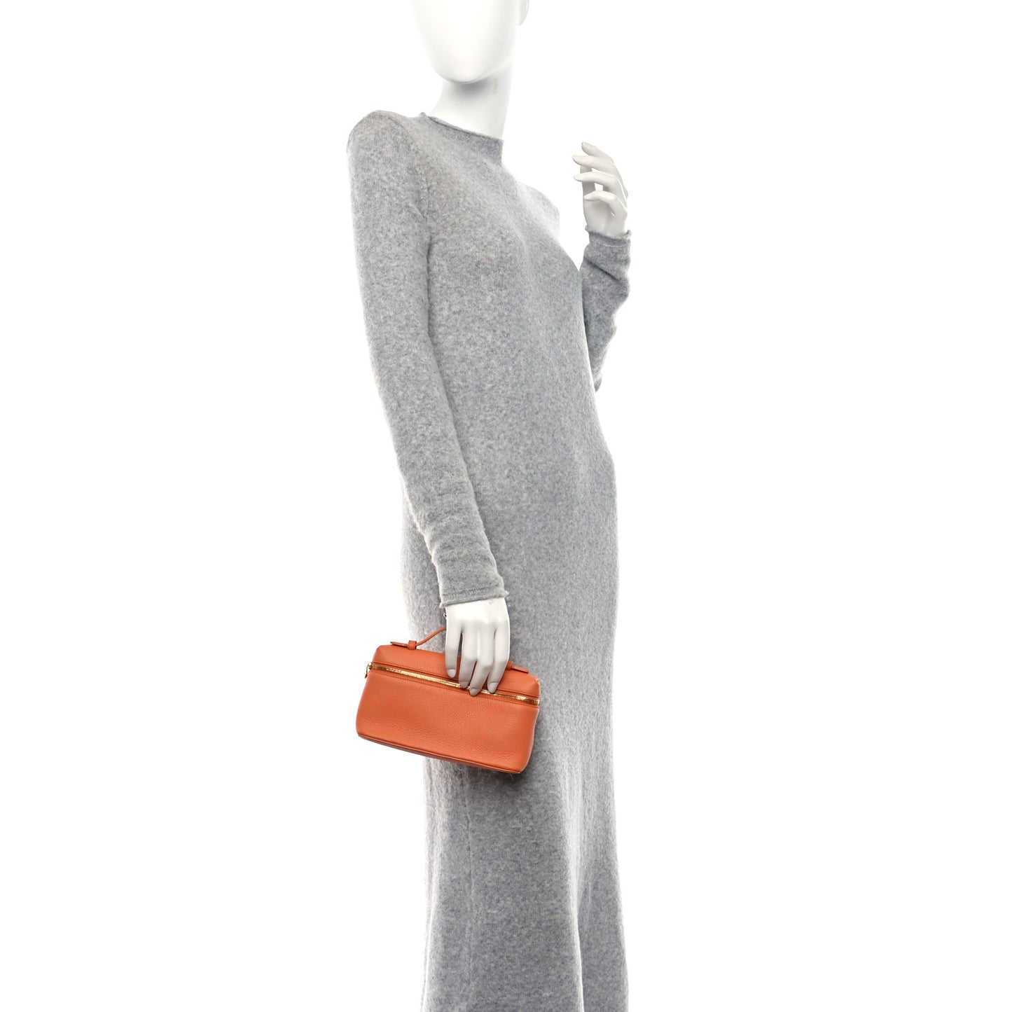Grained Calfskin L19 Extra Pocket Pouch Cinnamon Orange