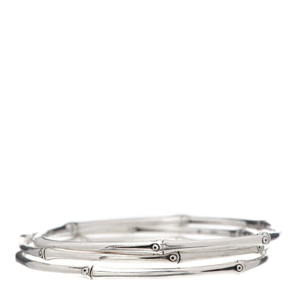 John Hardy Sterling Silver Bamboo Bangle Bracelet Set of 3 1 of 4