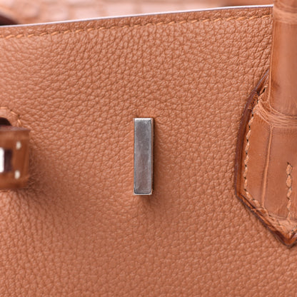 Hermes Togo Matte Alligator Birkin Touch 25 Gold 26 of 34