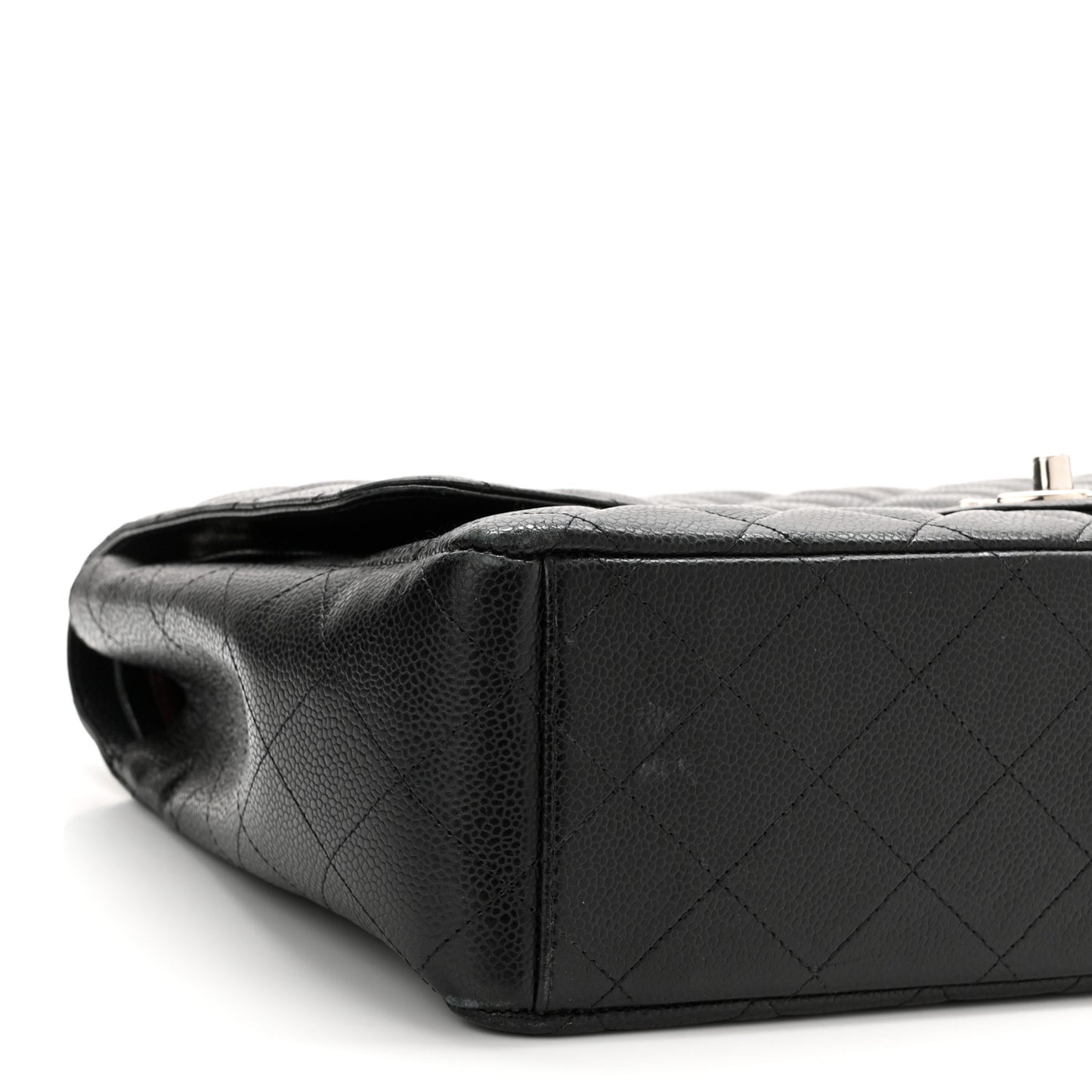Caviar Quilted Maxi Double Flap Black