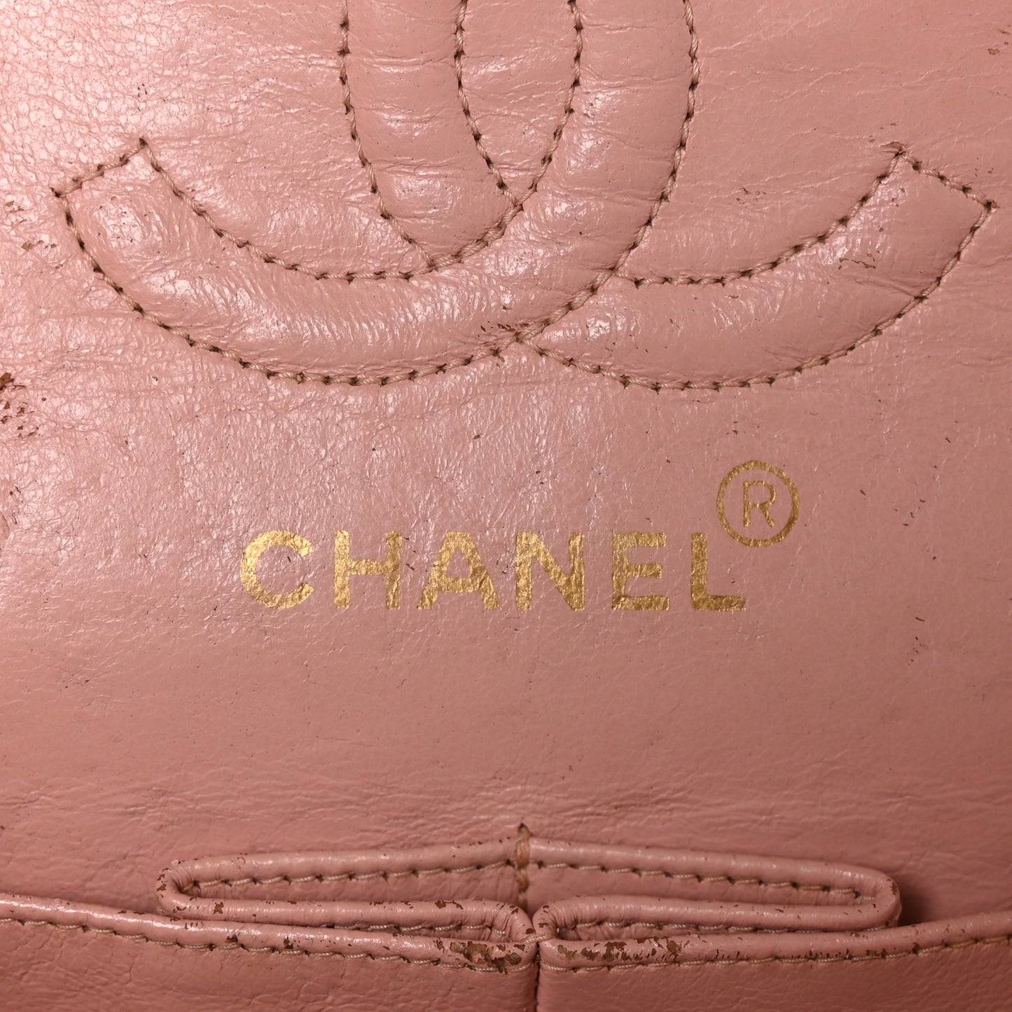 Canvas Quilted Small Double Flap Light Pink