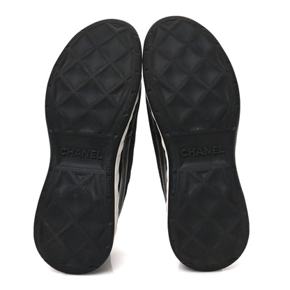 Chanel Velvet Calfskin Mixed Fibers CC Sneakers 38.5 Black 7 of 9