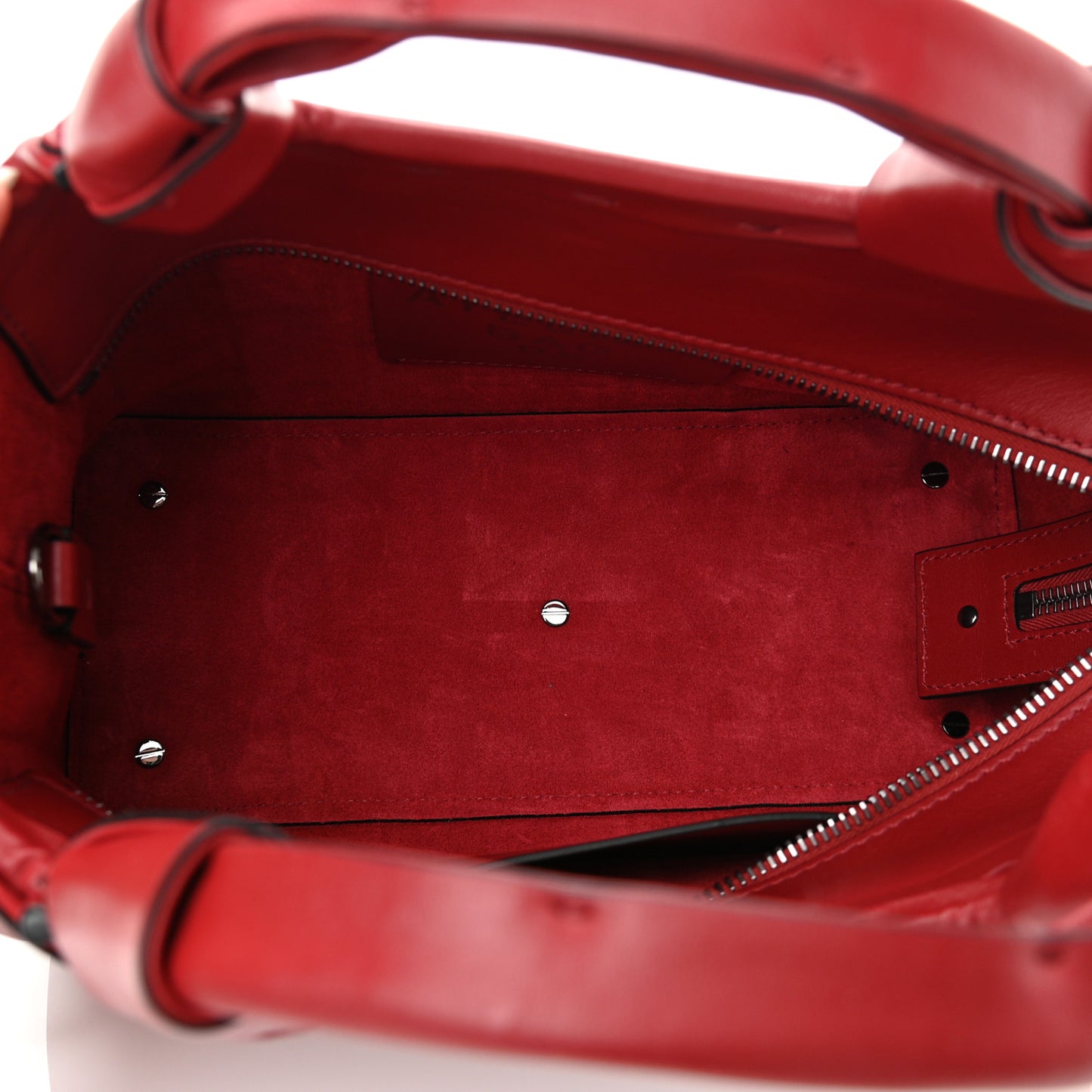 Nappa Atelier 05 Plisse Edition Small Tote Bag Rosso Valentino