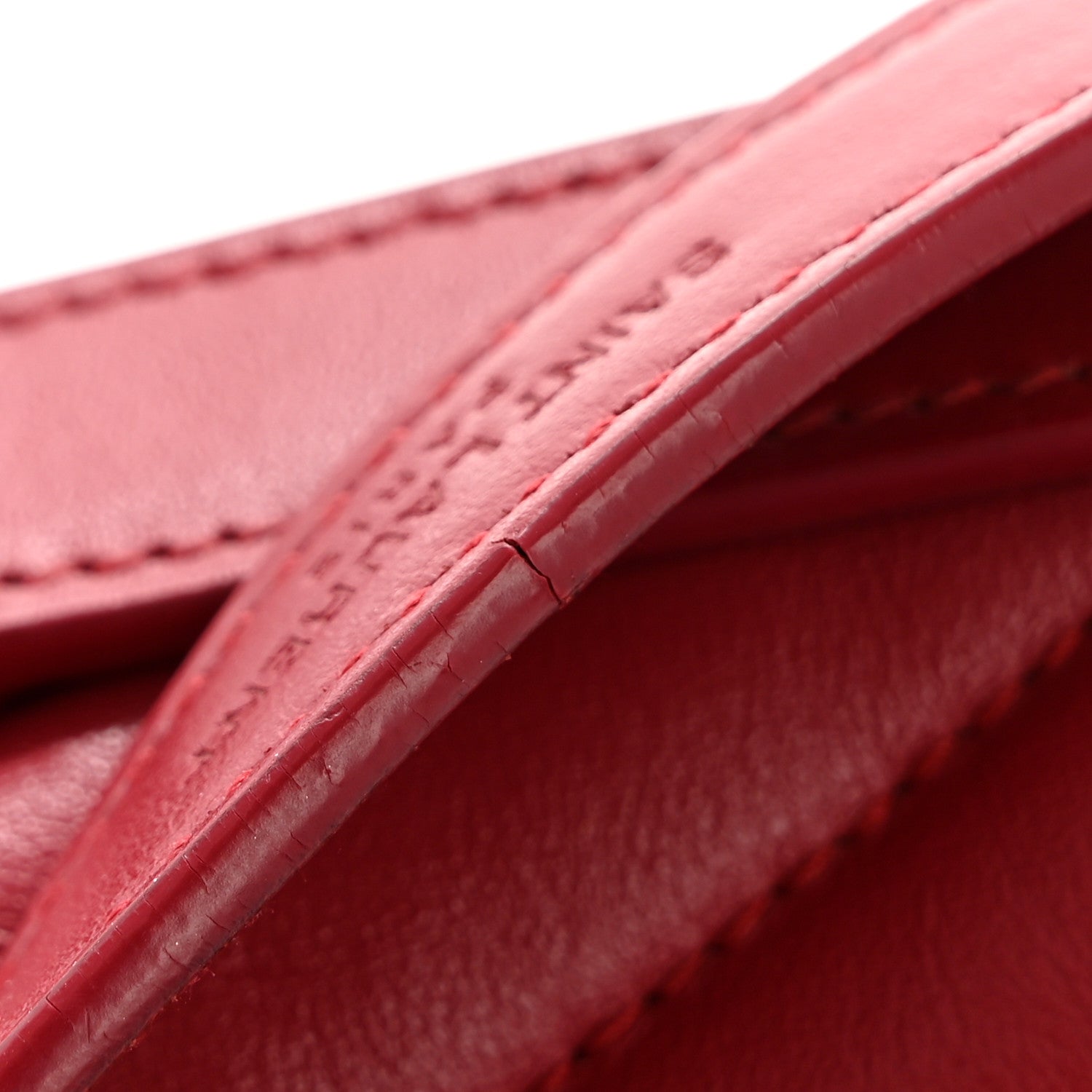 Saint Laurent Calfskin Y Quilted Monogram Medium Loulou Chain Satchel Lipstick Red 12 of 14