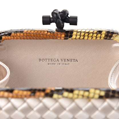Bottega Veneta Satin Intreccio Impero Ayers Knot Clutch Ivory 6 of 10