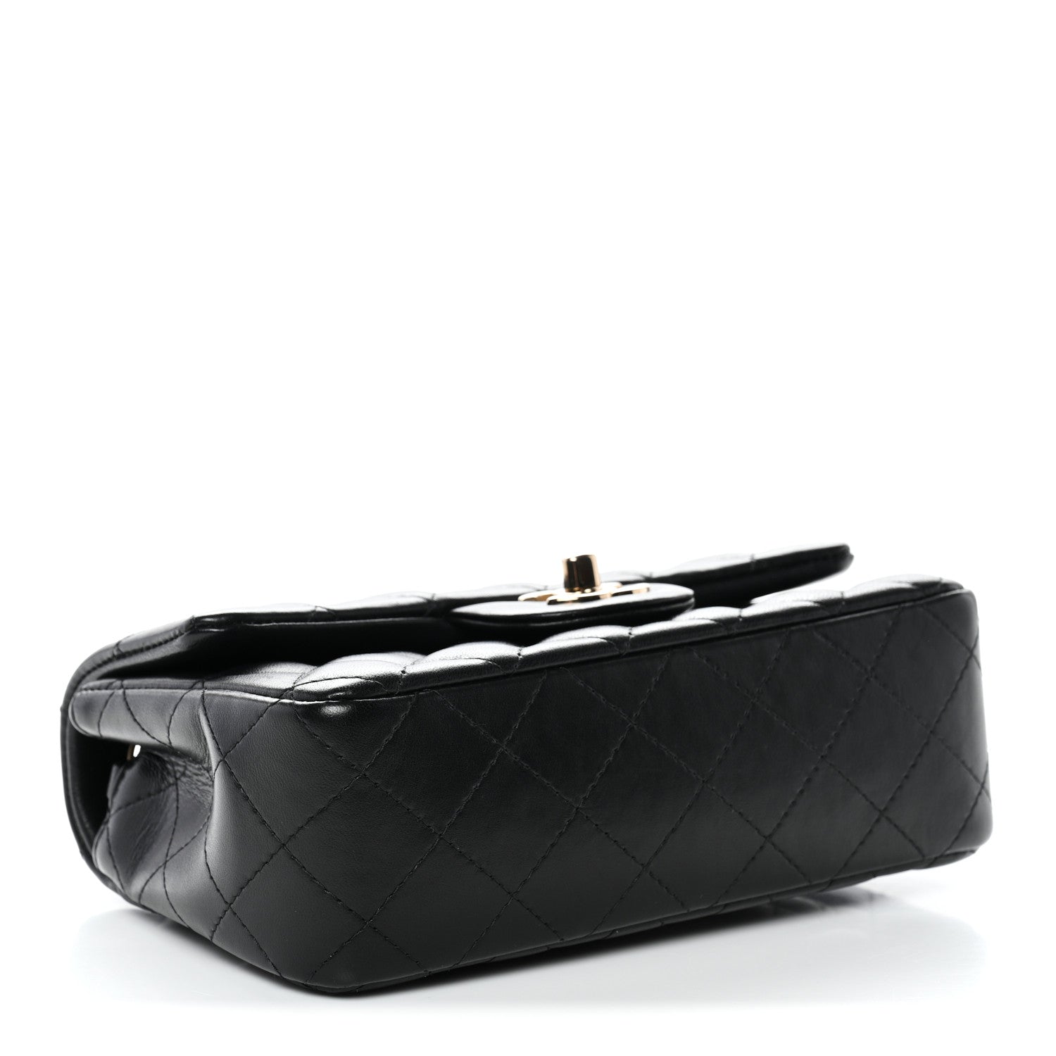 Chanel Lambskin Quilted Mini Rectangular Flap Black 4 of 12