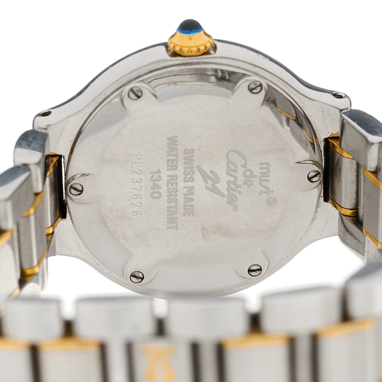 Cartier Stainless Steel 18K Yellow Gold 28mm Must De 21 Quartz Watch 6 of 6