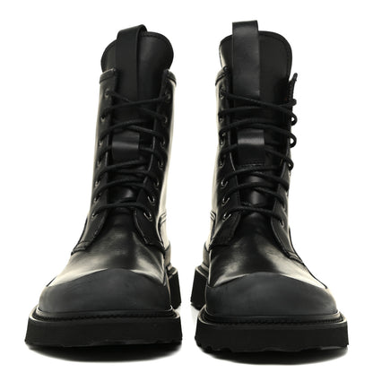 Bottega Veneta Calfskin Lace Up Martin Boots 41 Black 2 of 9