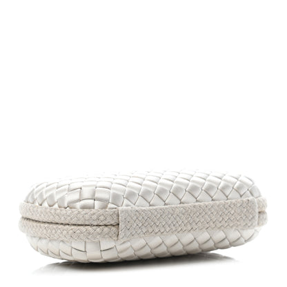 Bottega Veneta Satin Intreccio Impero Knot Clutch Ivory 4 of 7