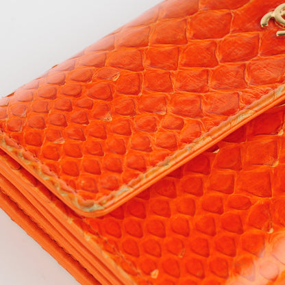 Chanel Python CC Long Flap Wallet Orange 9 of 11