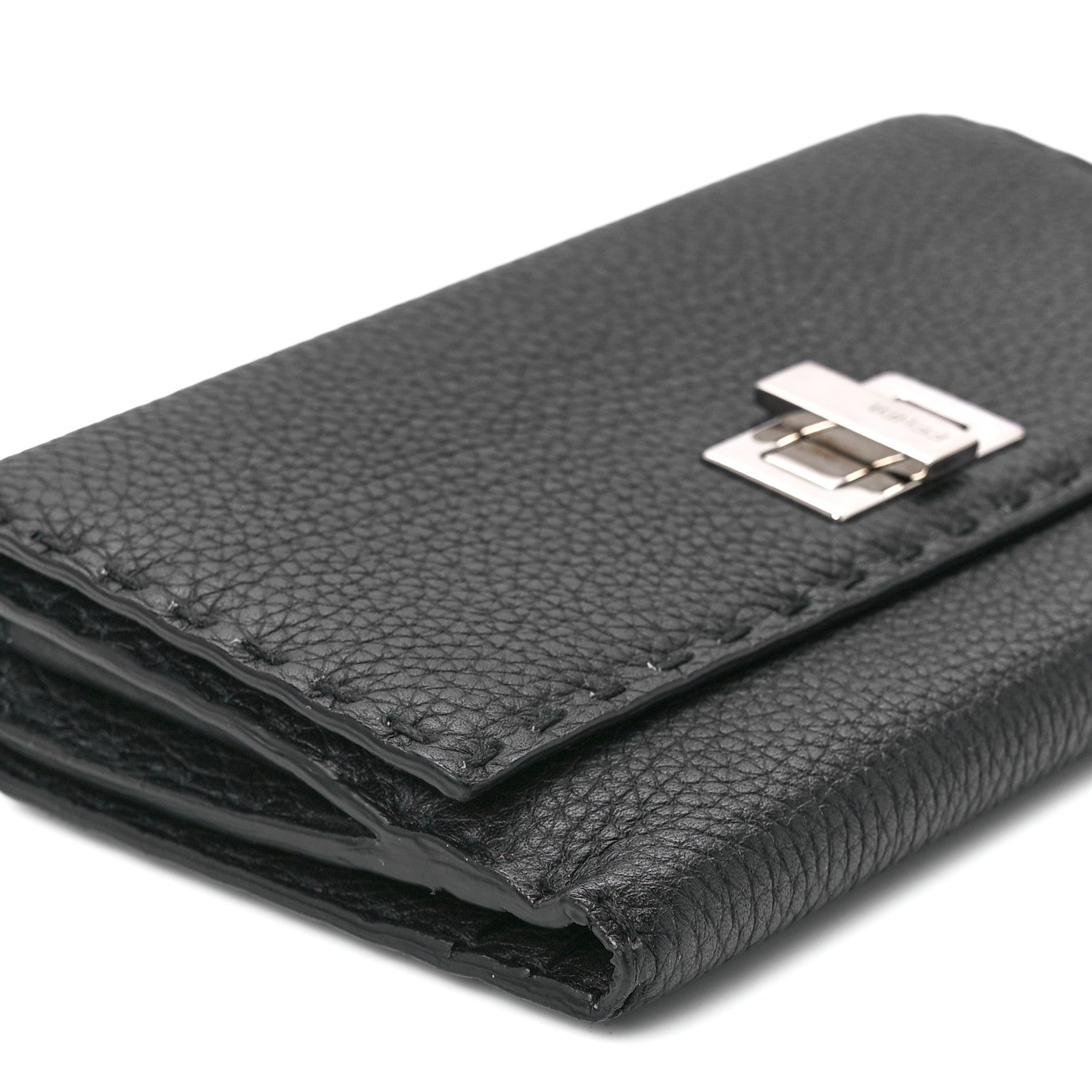 Fendi Cuoio Romano Selleria Peekaboo Continental Wallet Asfalto 15 of 16