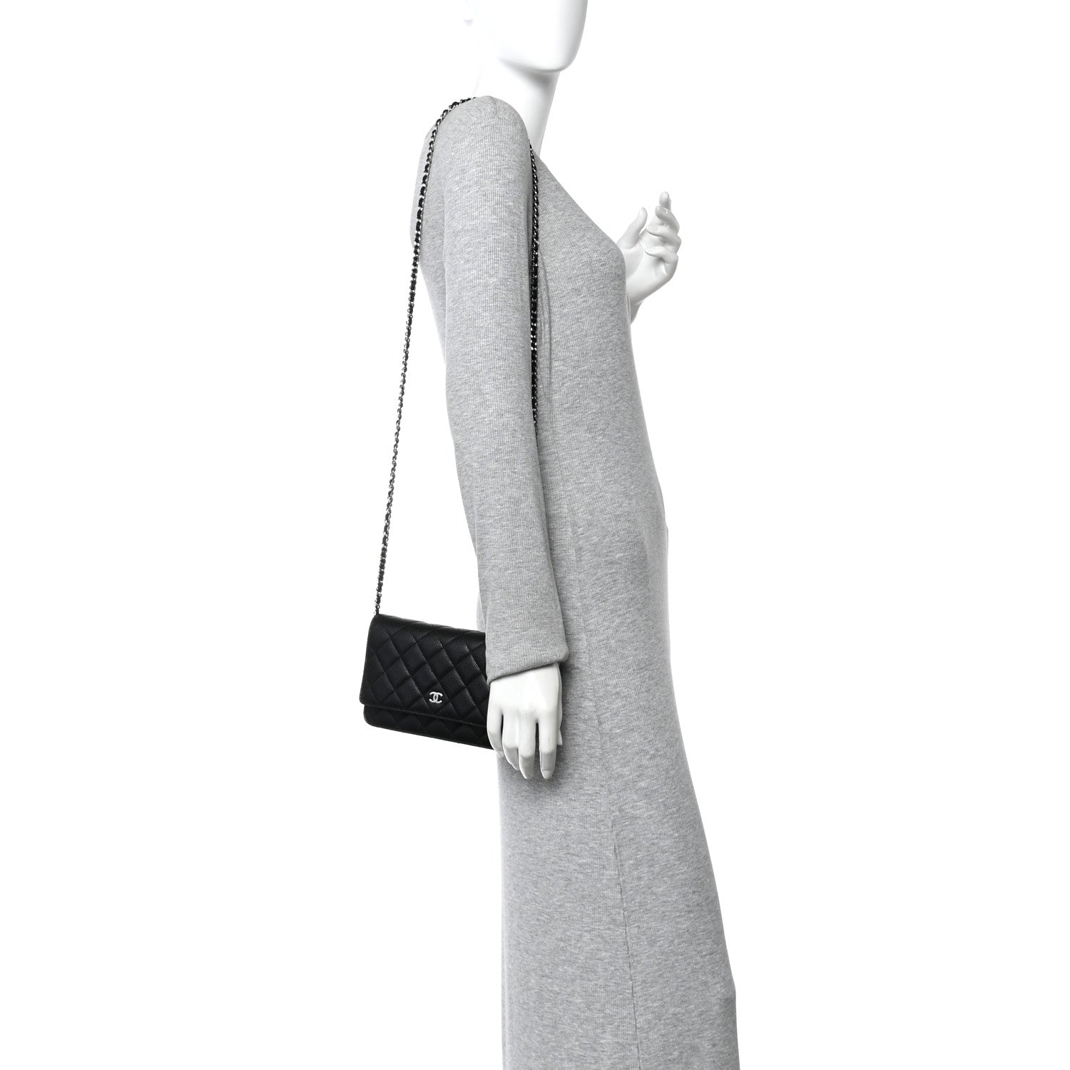 Chanel Caviar Quilted Wallet On Chain WOC Black 3 of 23