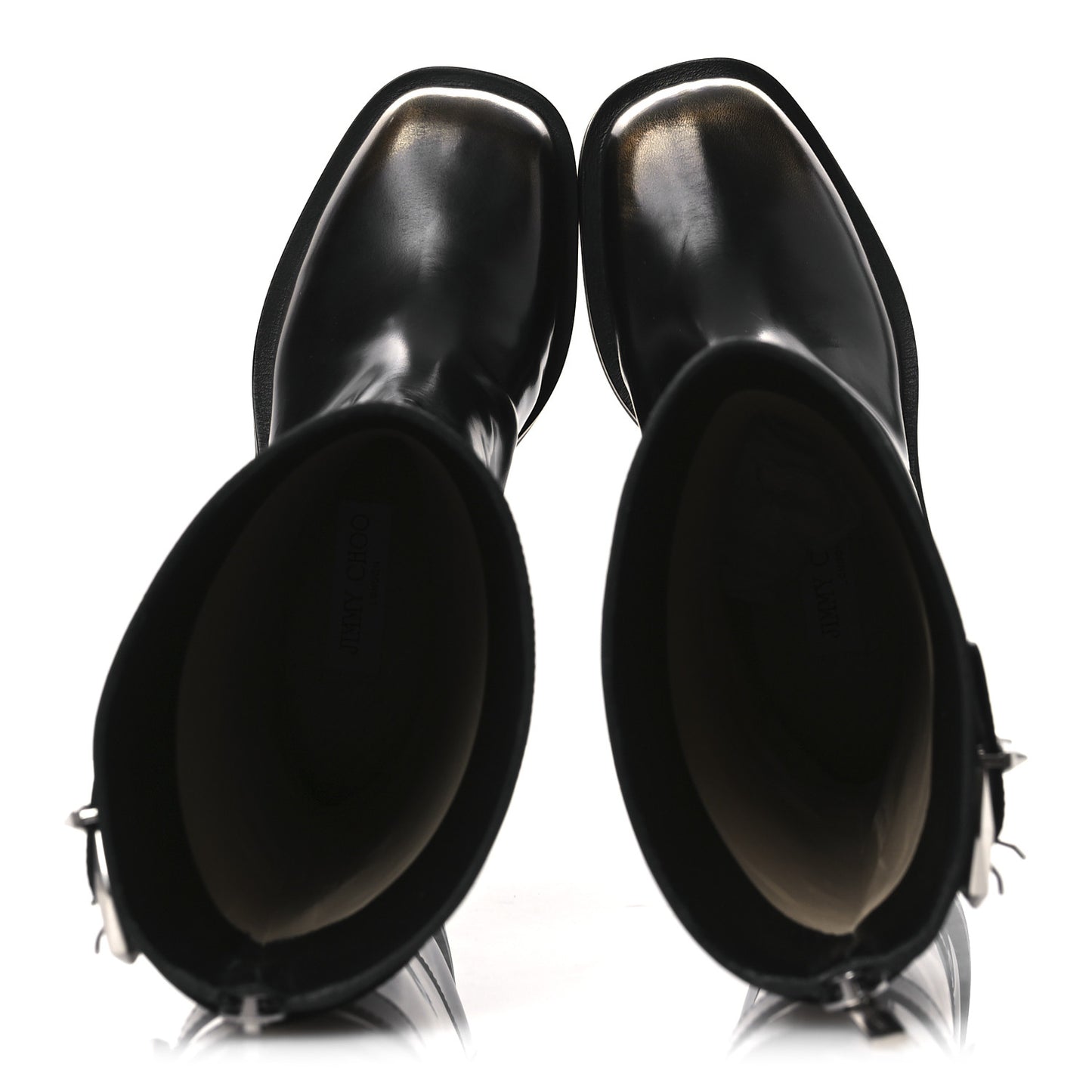 Burnished Brushed Calfskin Brooklyn 50 Boots 36.5 Black Gold