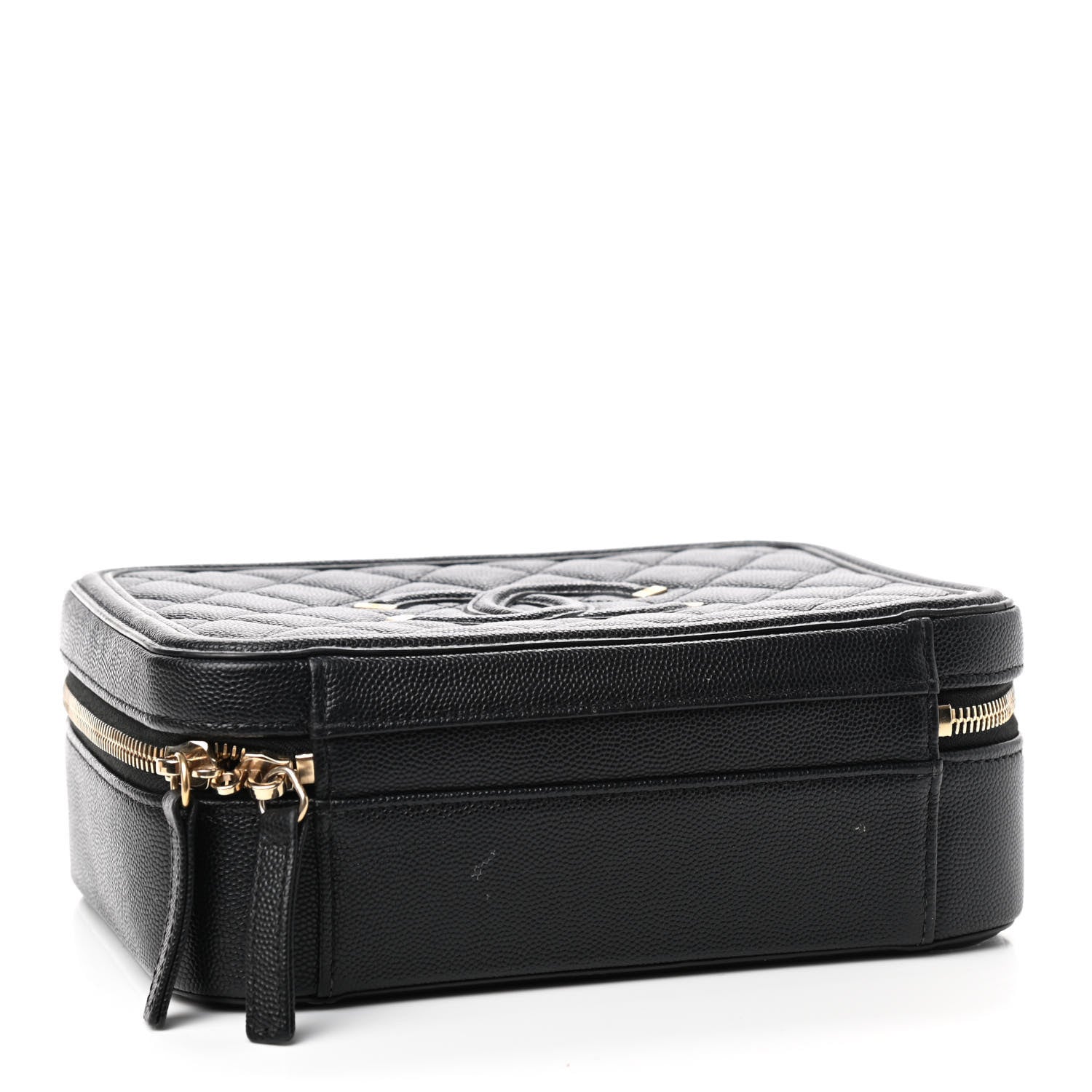 Chanel Caviar Quilted Medium CC Filigree Vanity Case Black 4 of 14
