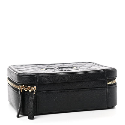Chanel Caviar Quilted Medium CC Filigree Vanity Case Black 4 of 14
