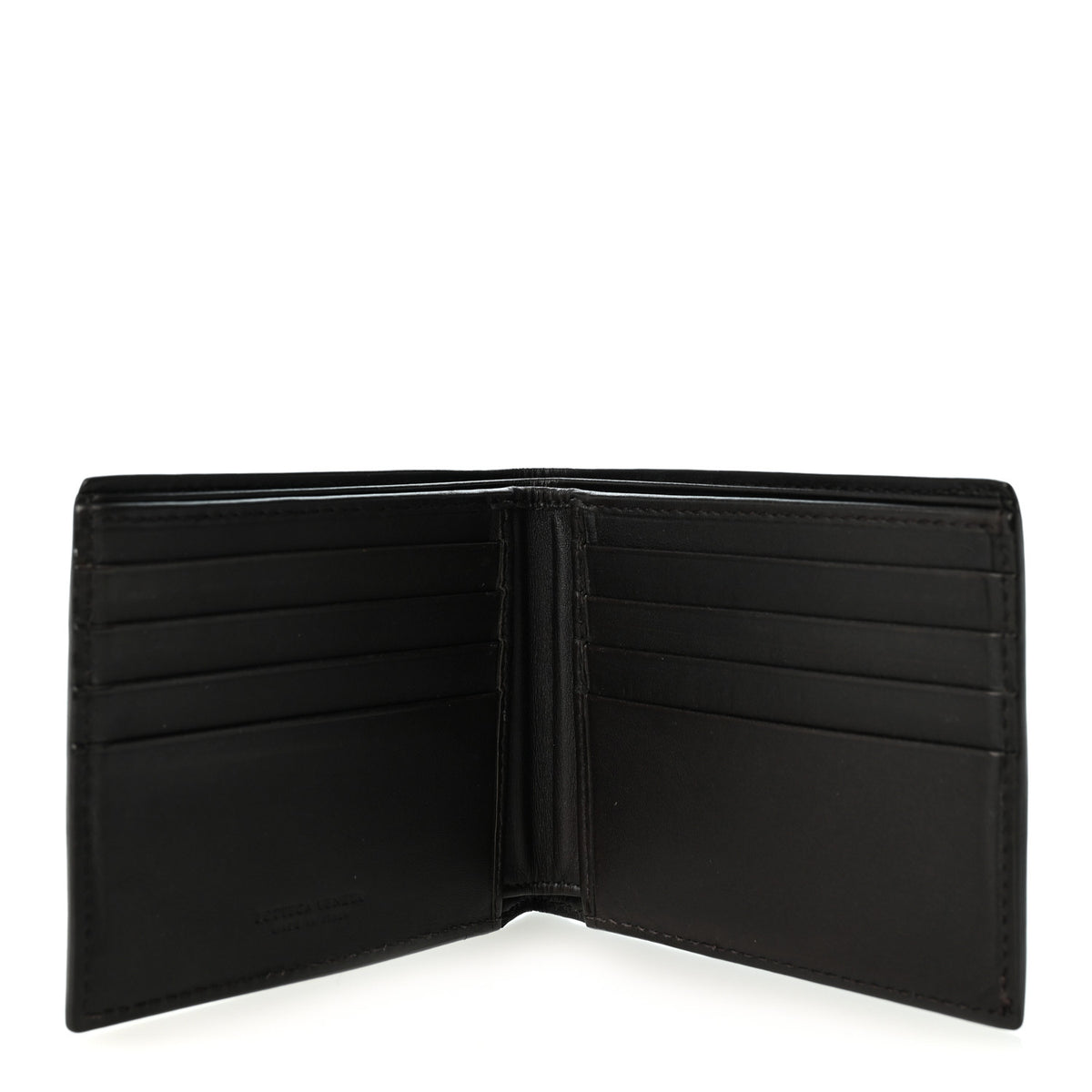 Nappa Intrecciato Bi-Fold Wallet Ebano