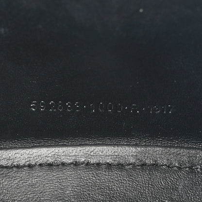 Balenciaga Shiny Calfskin Monochrome Crocodile Embossed Hourglass Top Handle Bag XS Black 7 of 11
