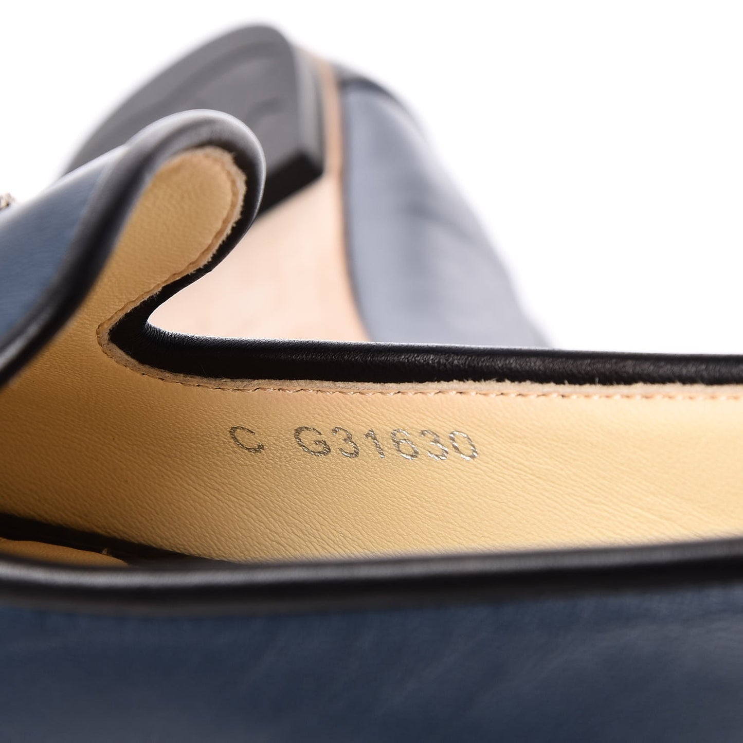 Lambskin CC Mocassin Loafers 35 Dark Blue