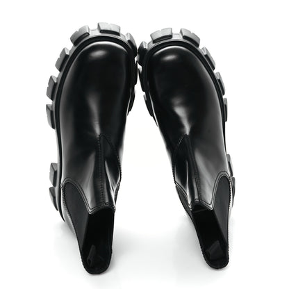 Prada Spazzolato Rois Mens Monolith Chelsea 55mm Ankle Boots 10.5 Black 2 of 9