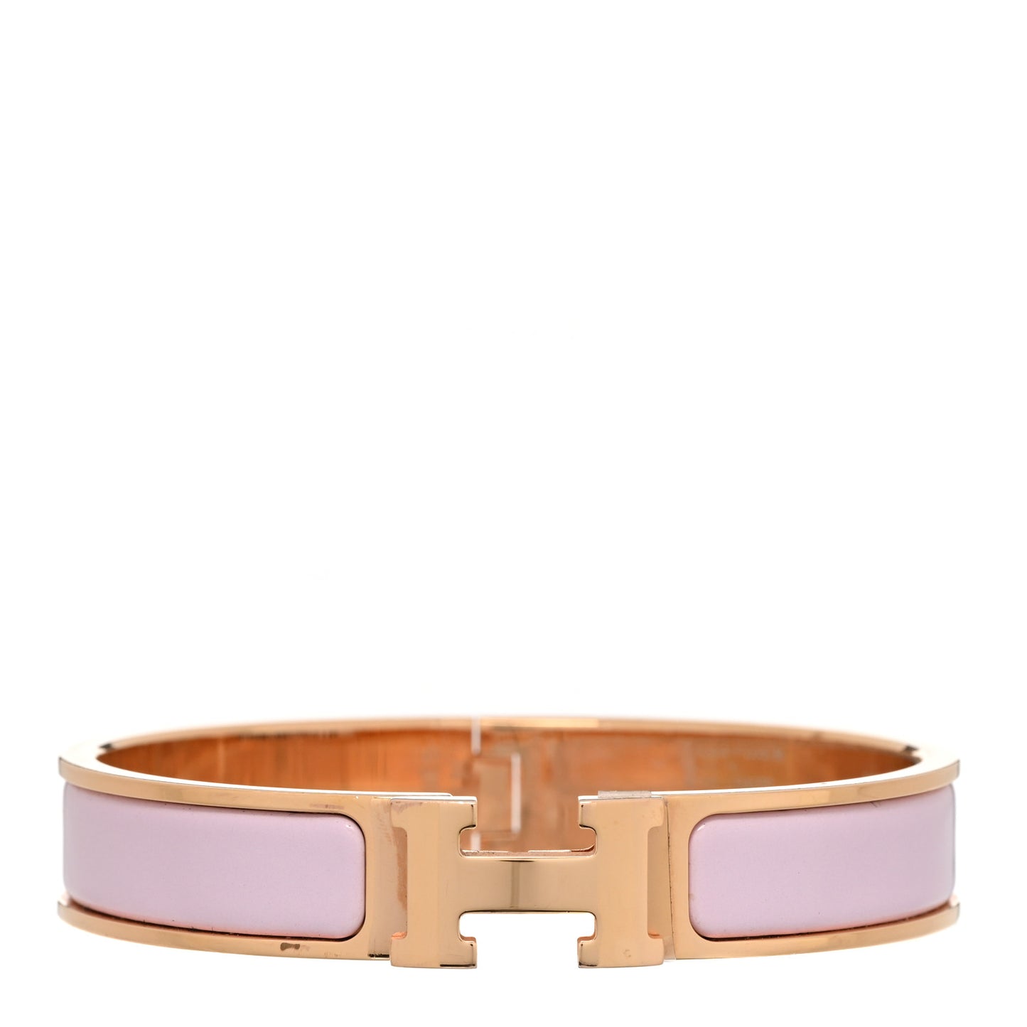 Enamel Narrow Clic Clac H Bracelet Rose Dragee