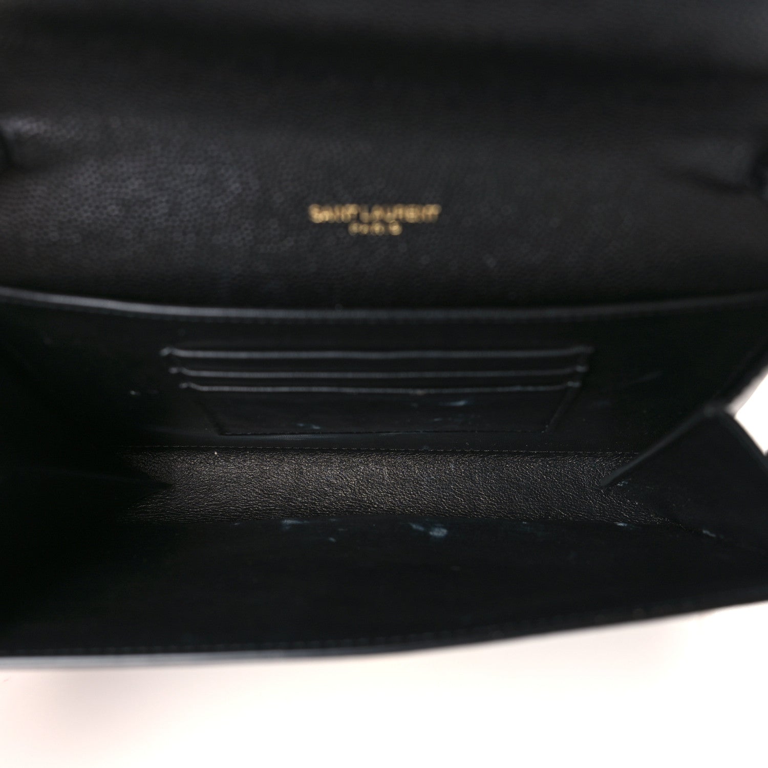 Saint Laurent Grain De Poudre Monogram Cassandra Chain Wallet Black 5 of 10