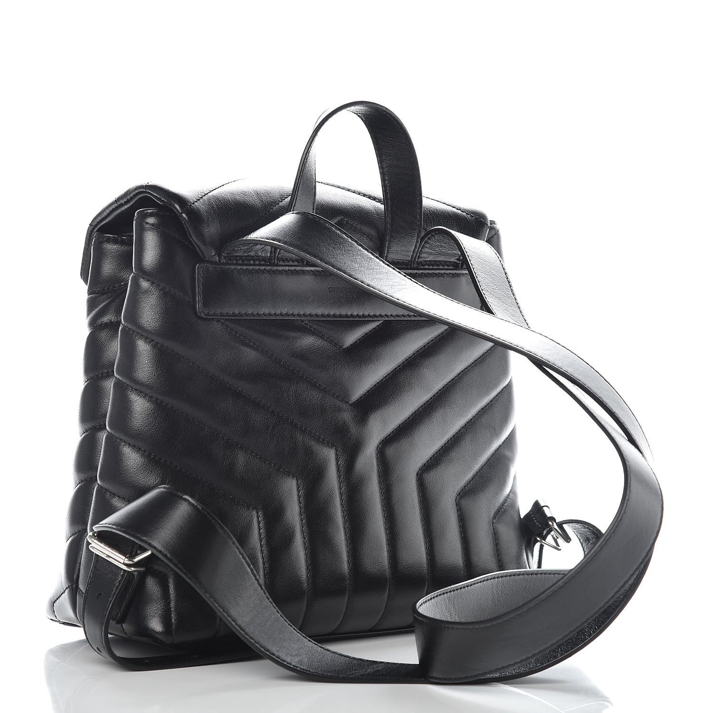 Calfskin Y Quilted Monogram Small Loulou Backpack Black
