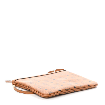 MCM Visetos Liz Shopper Tote Pouch Cognac 4 of 8