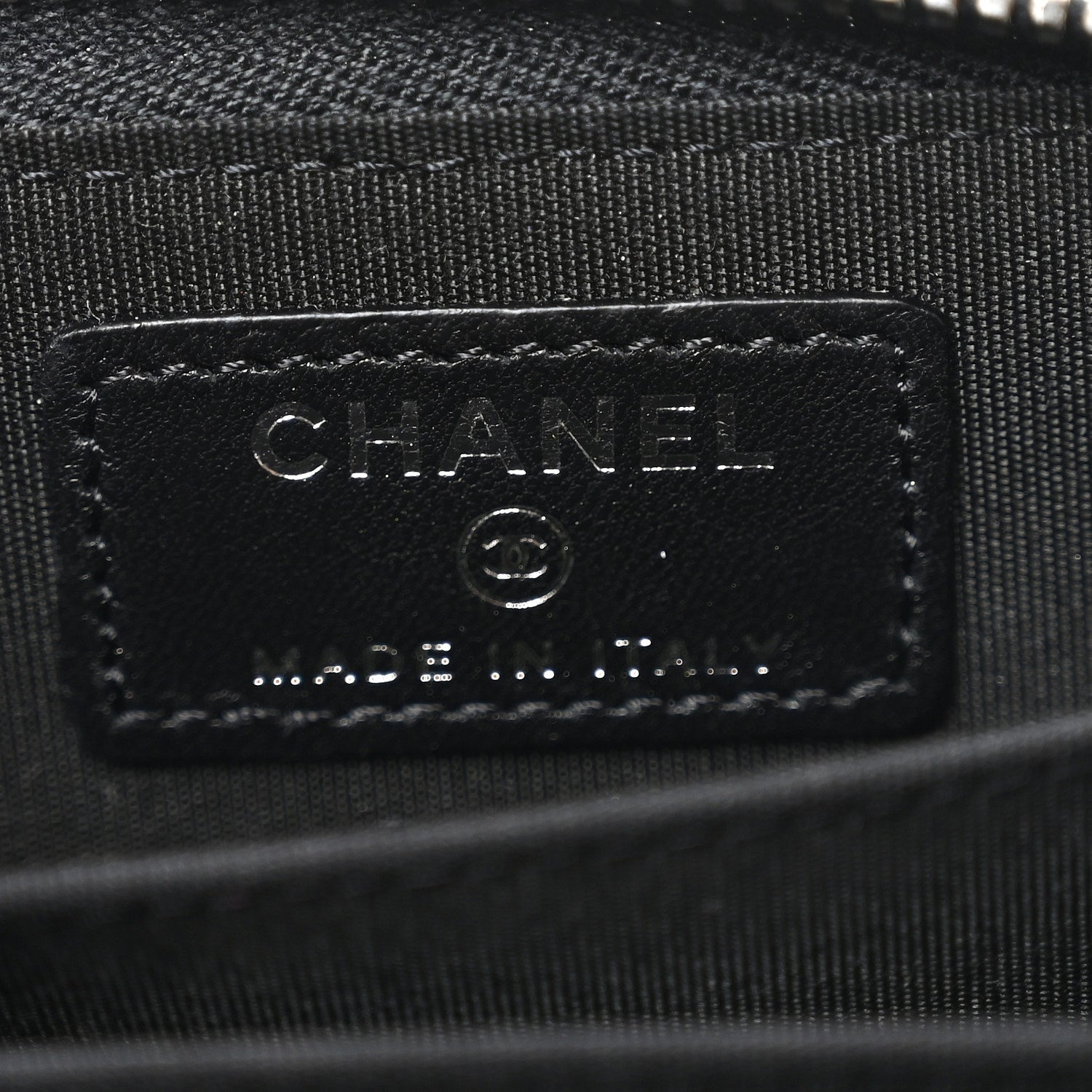 Chanel Lambskin Double Stitch Zip Coin Purse Black 6 of 8