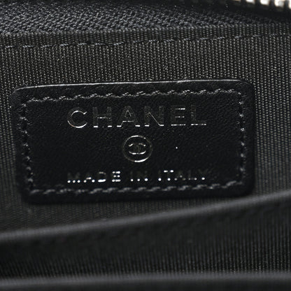 Chanel Lambskin Double Stitch Zip Coin Purse Black 6 of 8