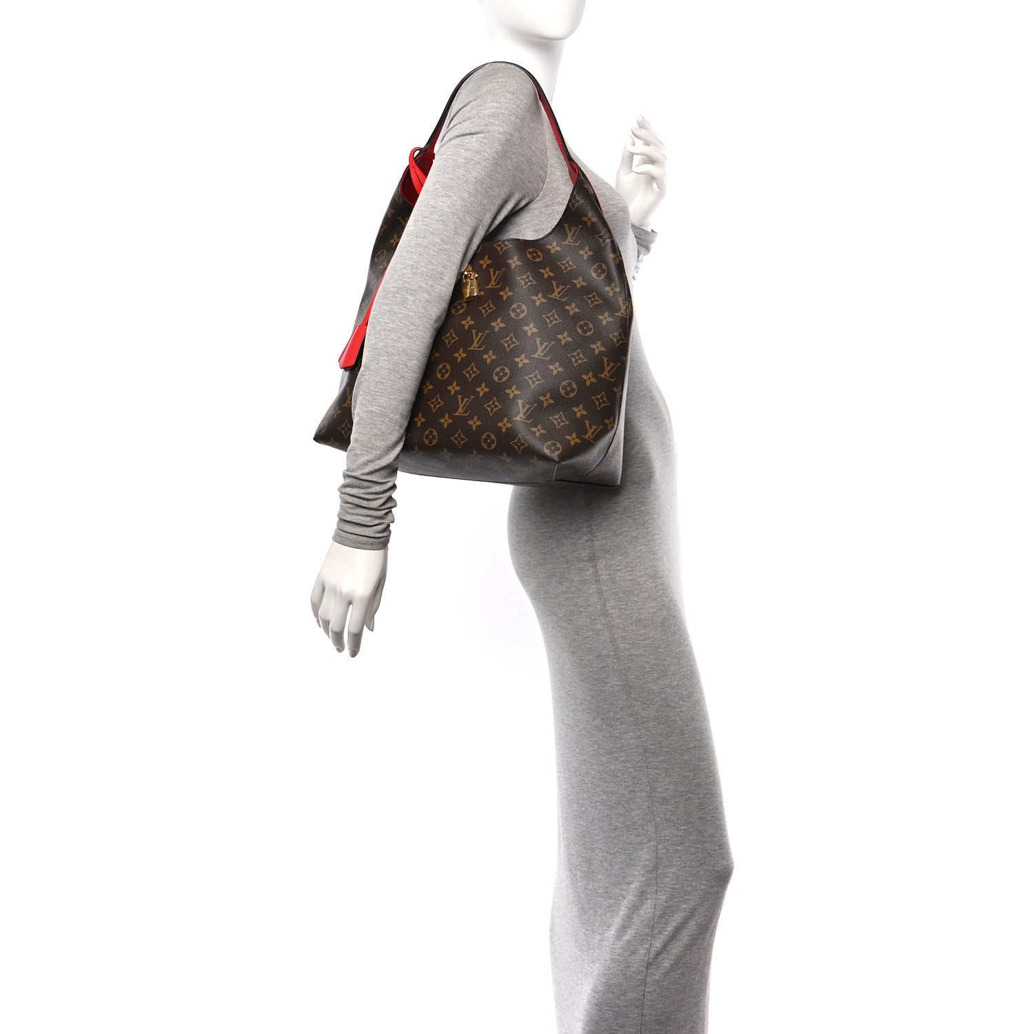 Louis Vuitton Monogram Flower Hobo Coquelicot 2 of 9