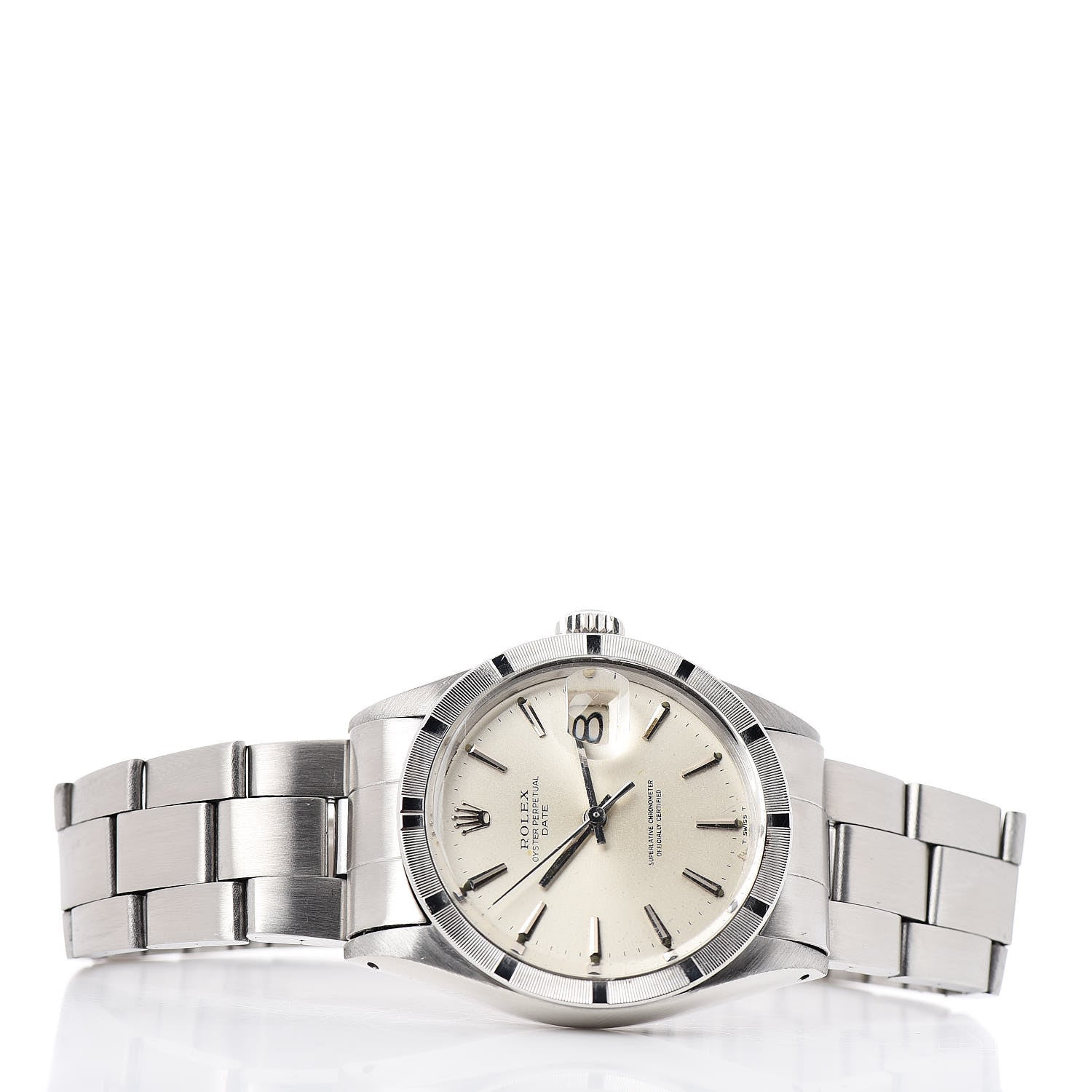 Rolex Stainless Steel 34mm Oyster Perpetual Date Watch Silver 1501 3 of 5