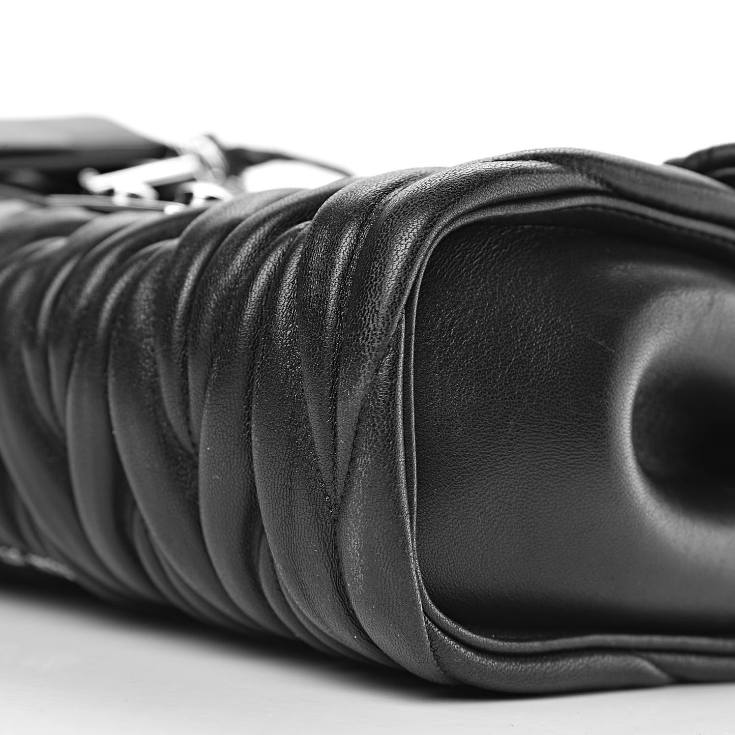Nappa Matelasse Flap Black