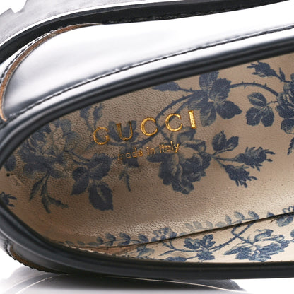 Gucci Cordovan Lux Womens Harald Horsebit 25mm Platform Loafers 38 Black 9 of 10