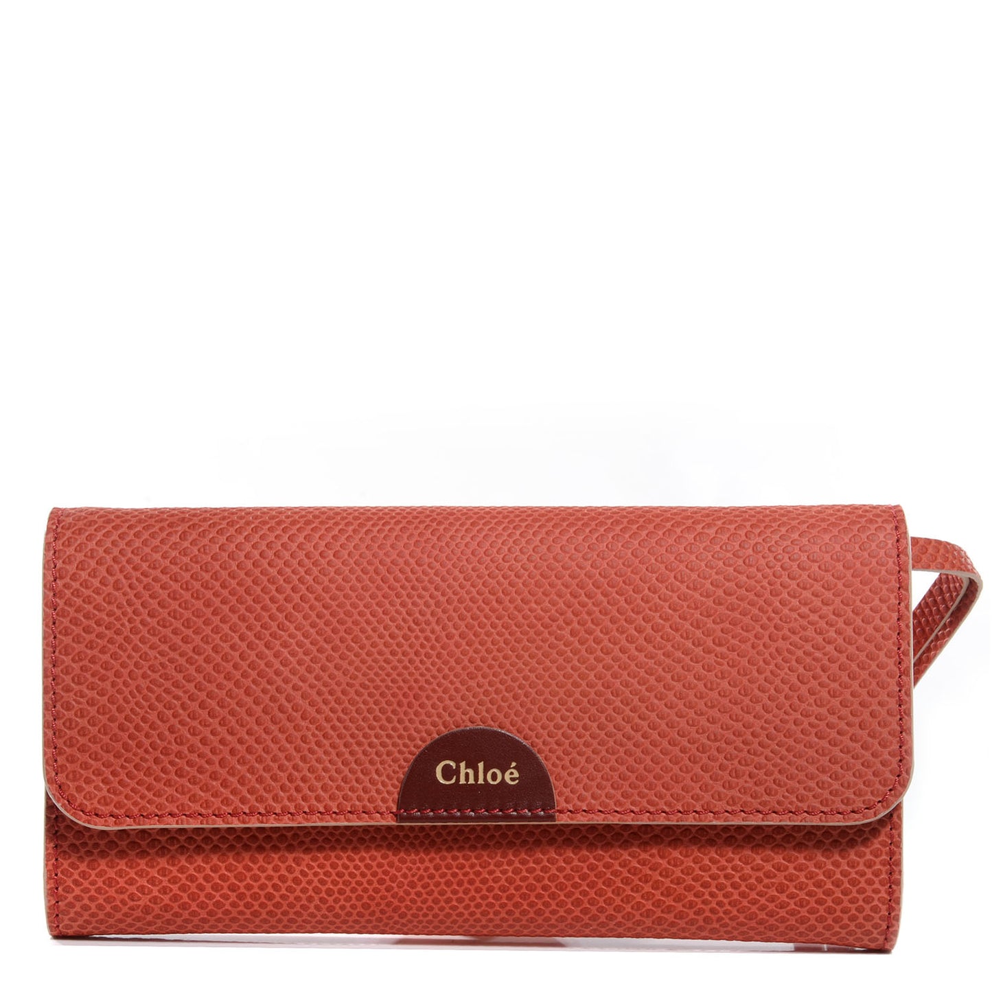 Lizard Embossed Bea Continental Flap Wallet Pink