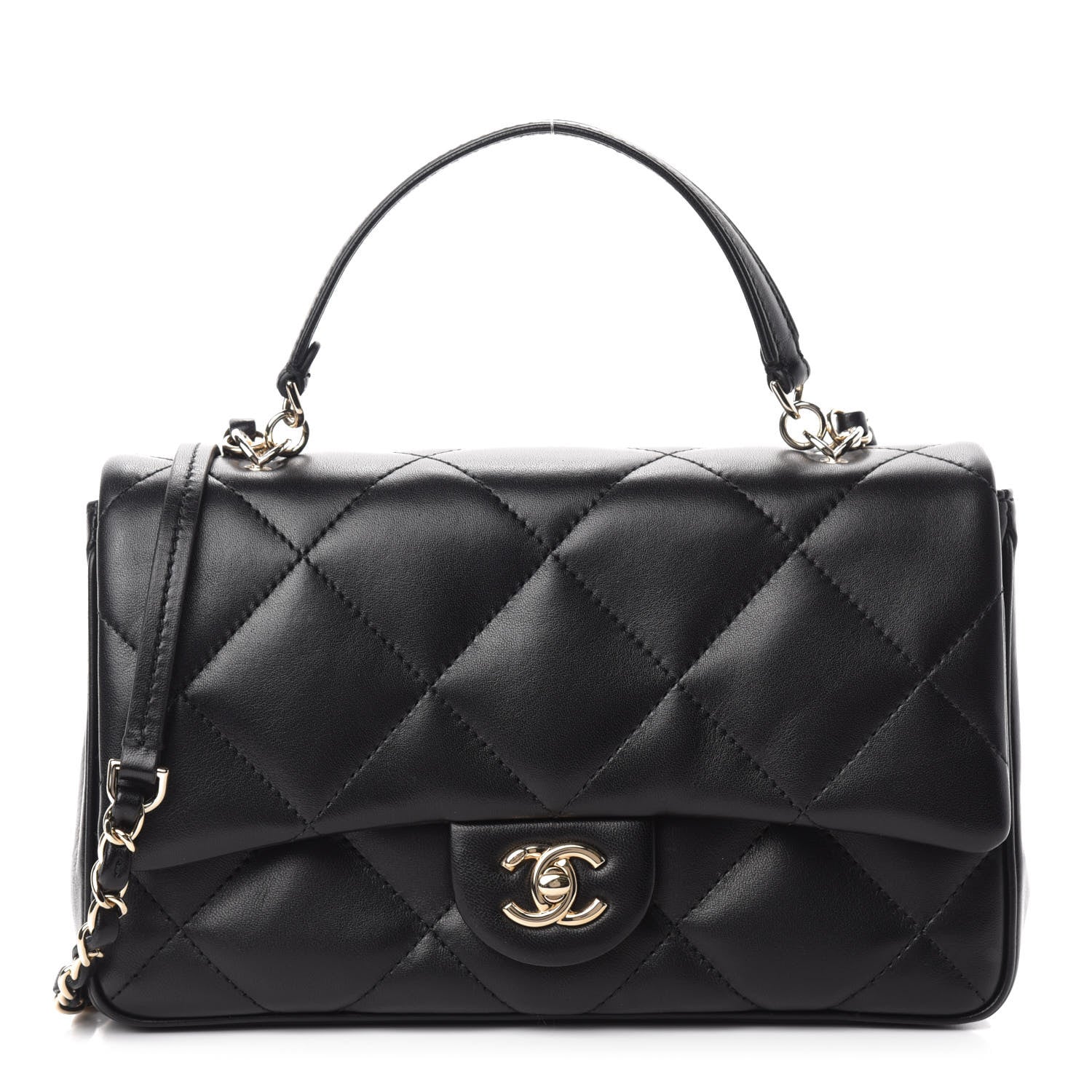 Chanel Lambskin Quilted Easy Carry Flap Black 1 of 11