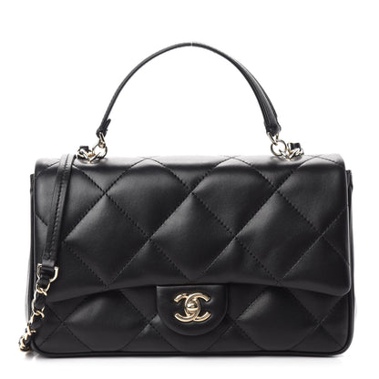 Chanel Lambskin Quilted Easy Carry Flap Black 1 of 11