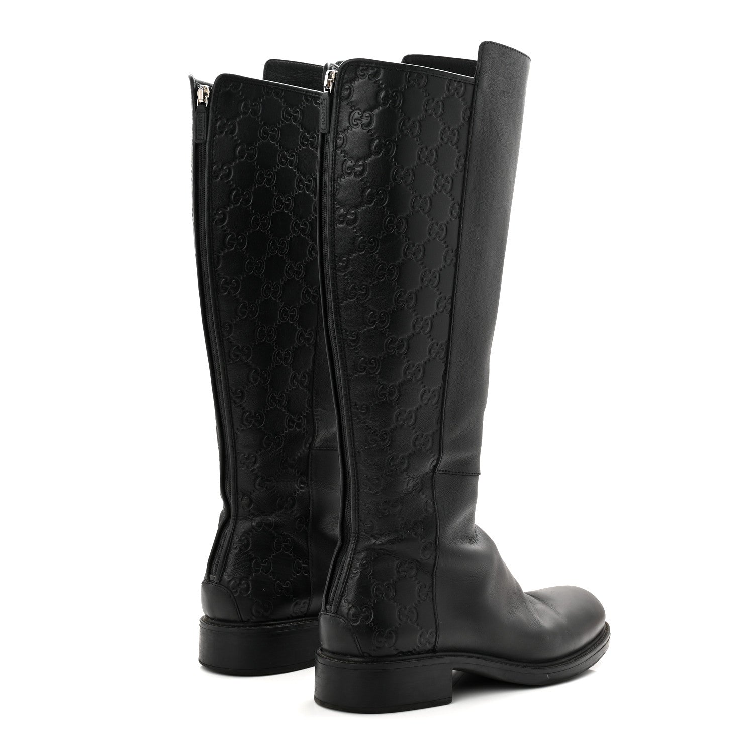 Gucci Microguccissima Knee High Riding Boots 40.5 Black 4 of 10