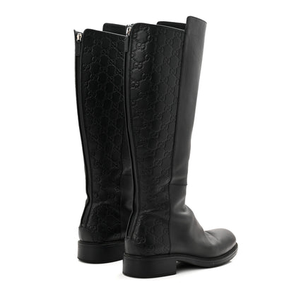 Gucci Microguccissima Knee High Riding Boots 40.5 Black 4 of 10