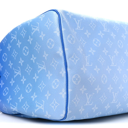 Louis Vuitton Monogram Clouds Keepall Bandouliere 50 Blue 8 of 9