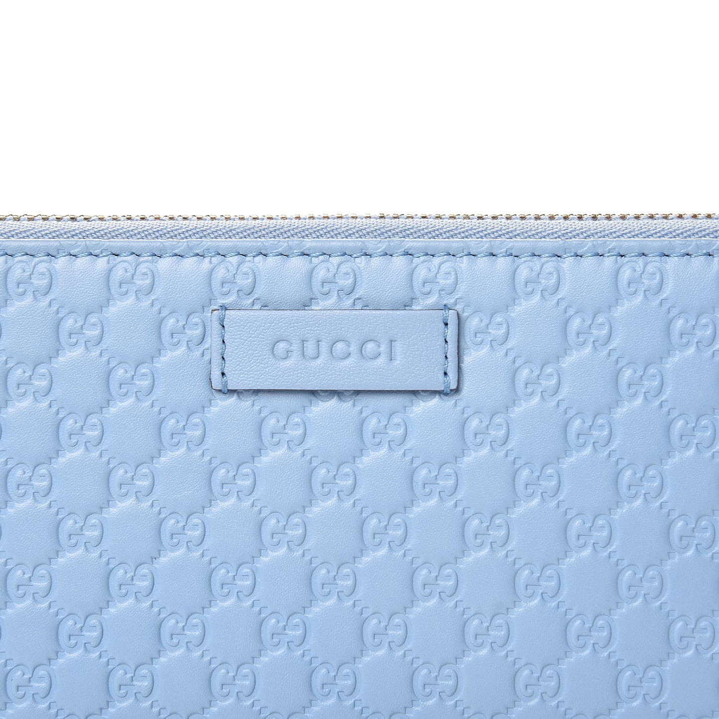 Microguccissima Zip Around Wallet Mineral Blue