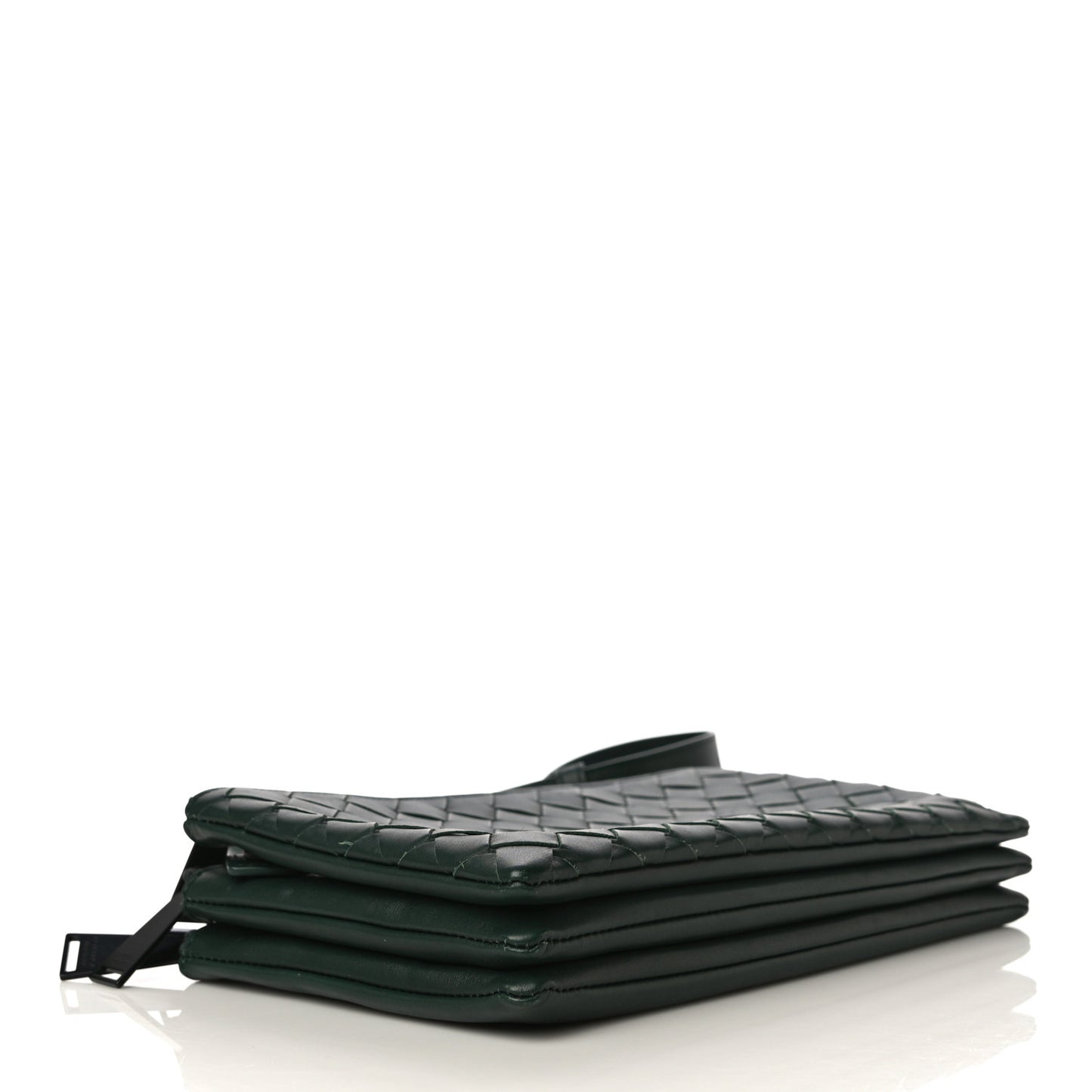 Nappa Intrecciato Triple Zip Messenger Bag Bottle