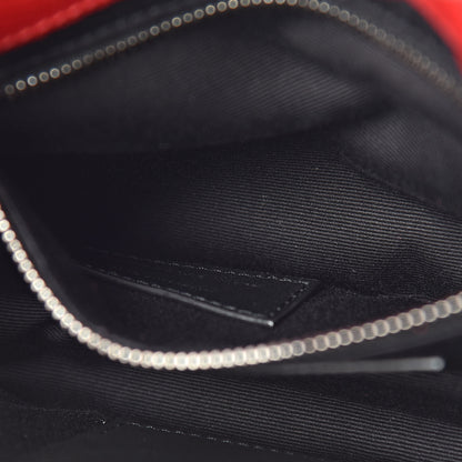 Saint Laurent Crinkled Calfskin Matelasse Monogram Niki Chain Wallet Red 7 of 11