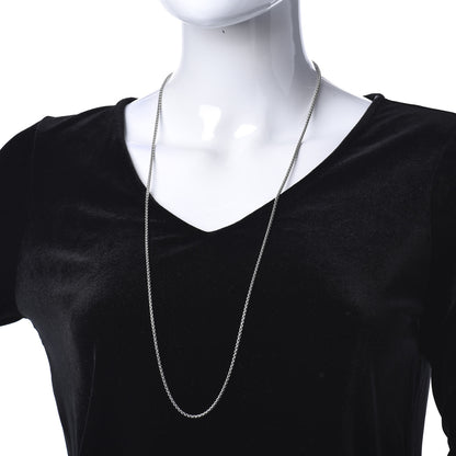 David Yurman Sterling Silver 2.7mm Small Box Chain Slider Necklace 2 of 4