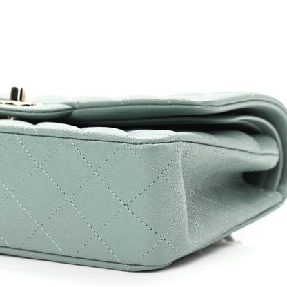 Chanel Caviar Quilted Medium Double Flap Green 11 of 11