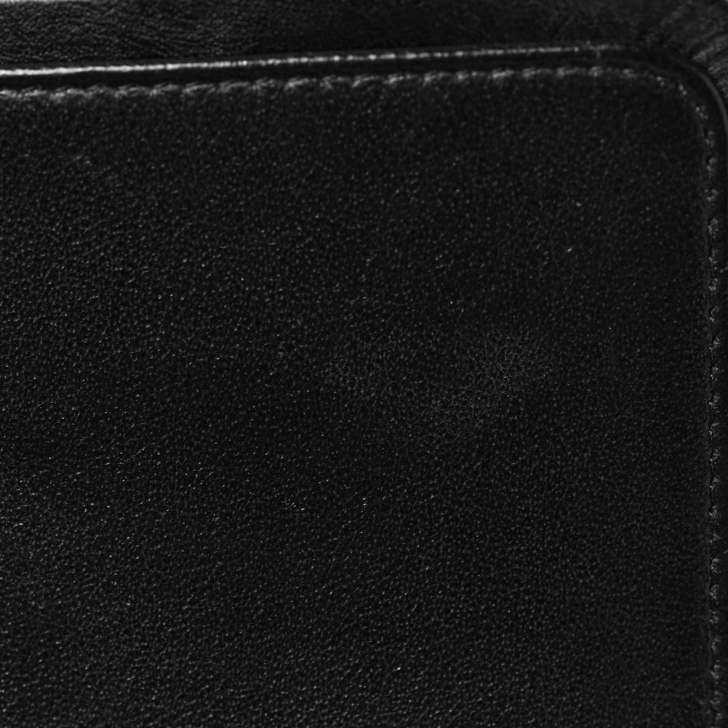 Crumpled Calfskin Quilted Jumbo Double Flap So Black