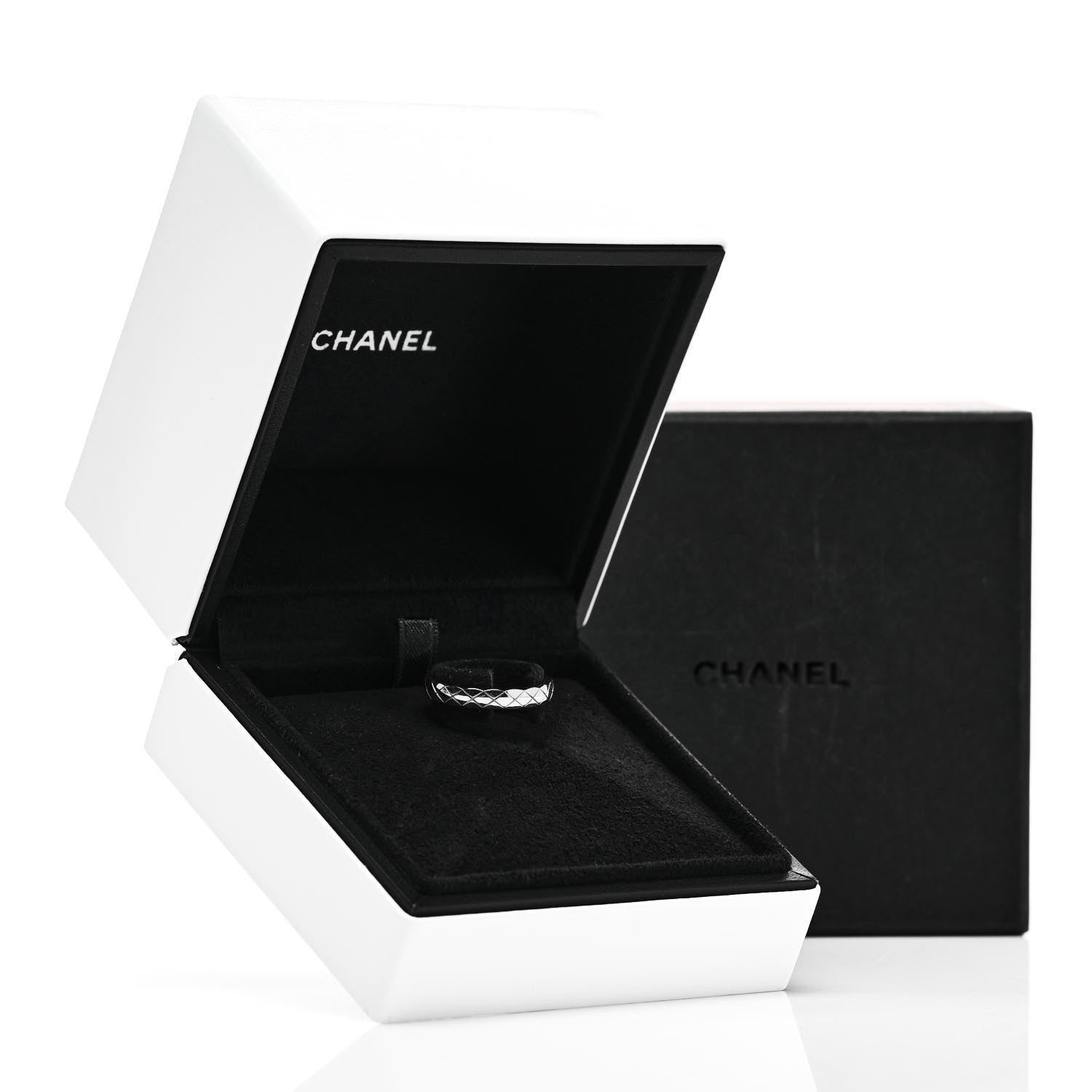 Chanel 18K White Gold Mini Coco Crush Ring 64 10.75 5 of 5