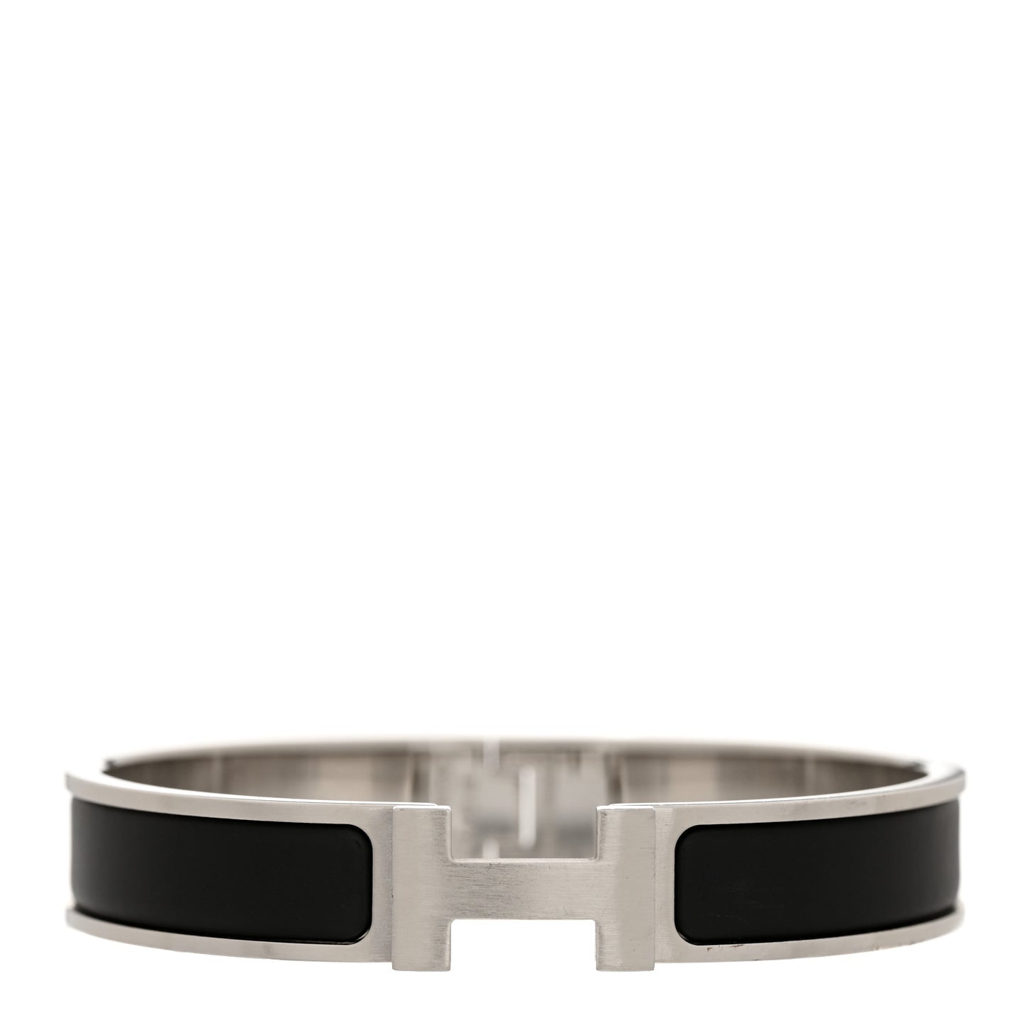 Matte Enamel Narrow Clic Clac HH Bracelet GM Black