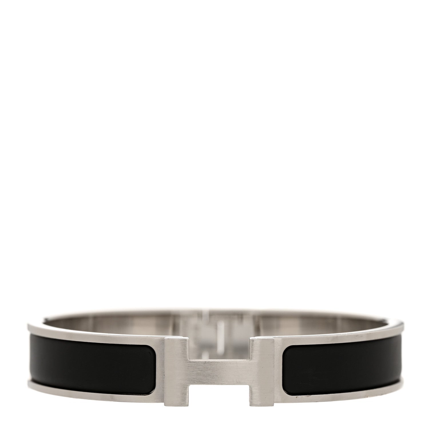 Hermes Matte Enamel Narrow Clic Clac HH Bracelet GM Black 1 of 5