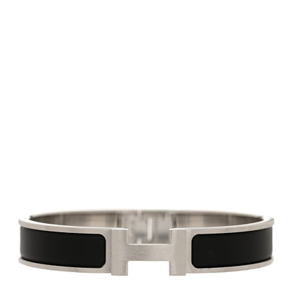 Hermes Matte Enamel Narrow Clic Clac HH Bracelet GM Black 1 of 5