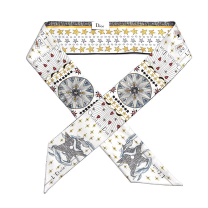 Christian Dior Silk L'Etoile Mitzah Scarf 1 of 6